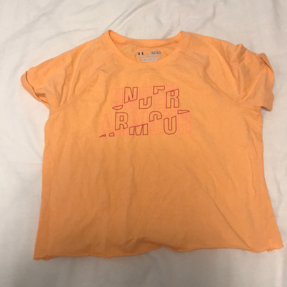 Orange under armour top
